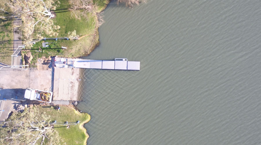 Modular Pontoon Aerial Shot